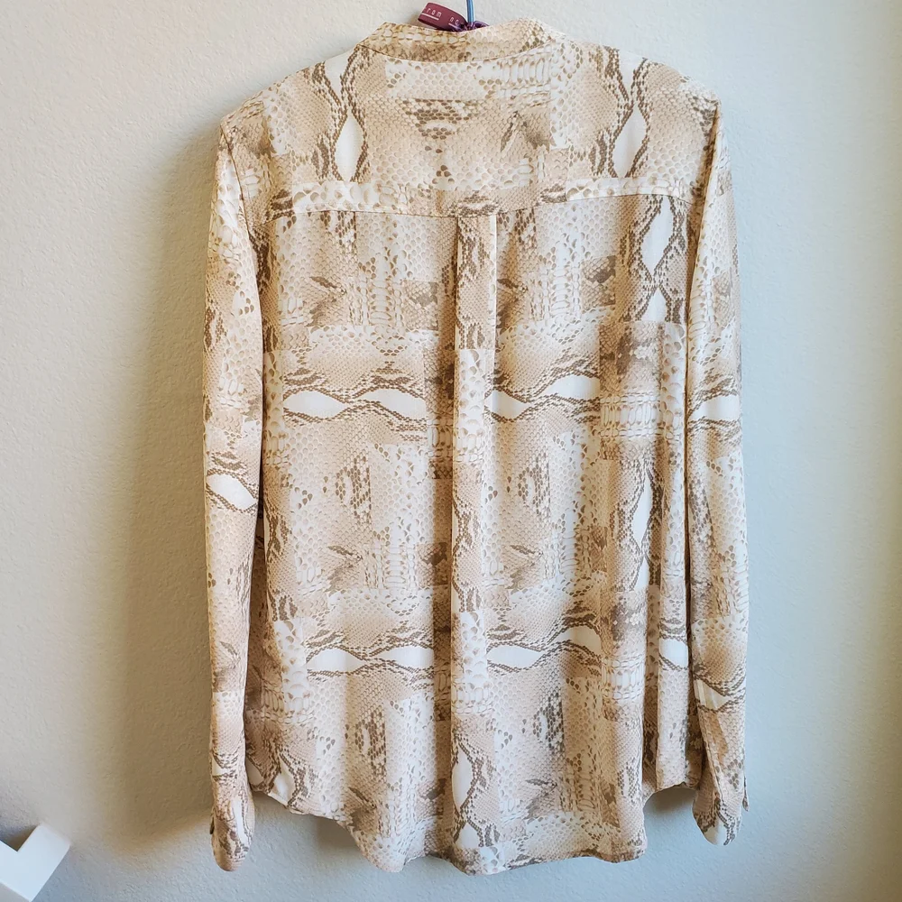 Equipment Beige Silk Blouse - Picture 3 of 6